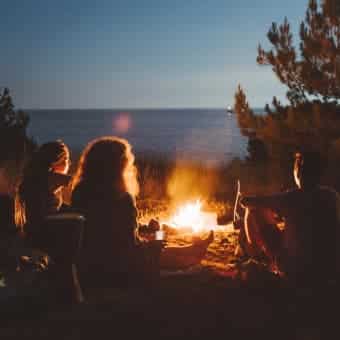 Gathering of Friends by the fire