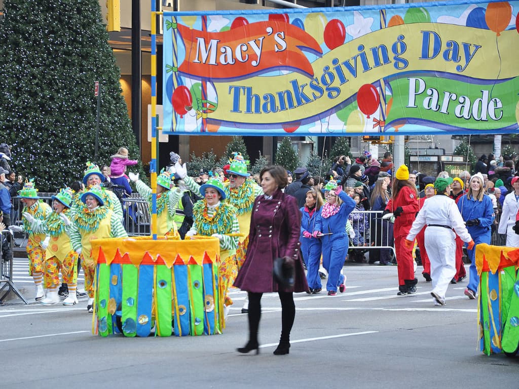 Macy's Thanksgiving Day Parade with performers